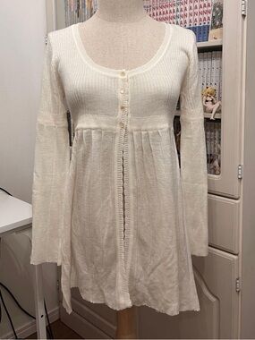 moving sale 💕 - j-fashion white babydoll sweater/cardigan size m